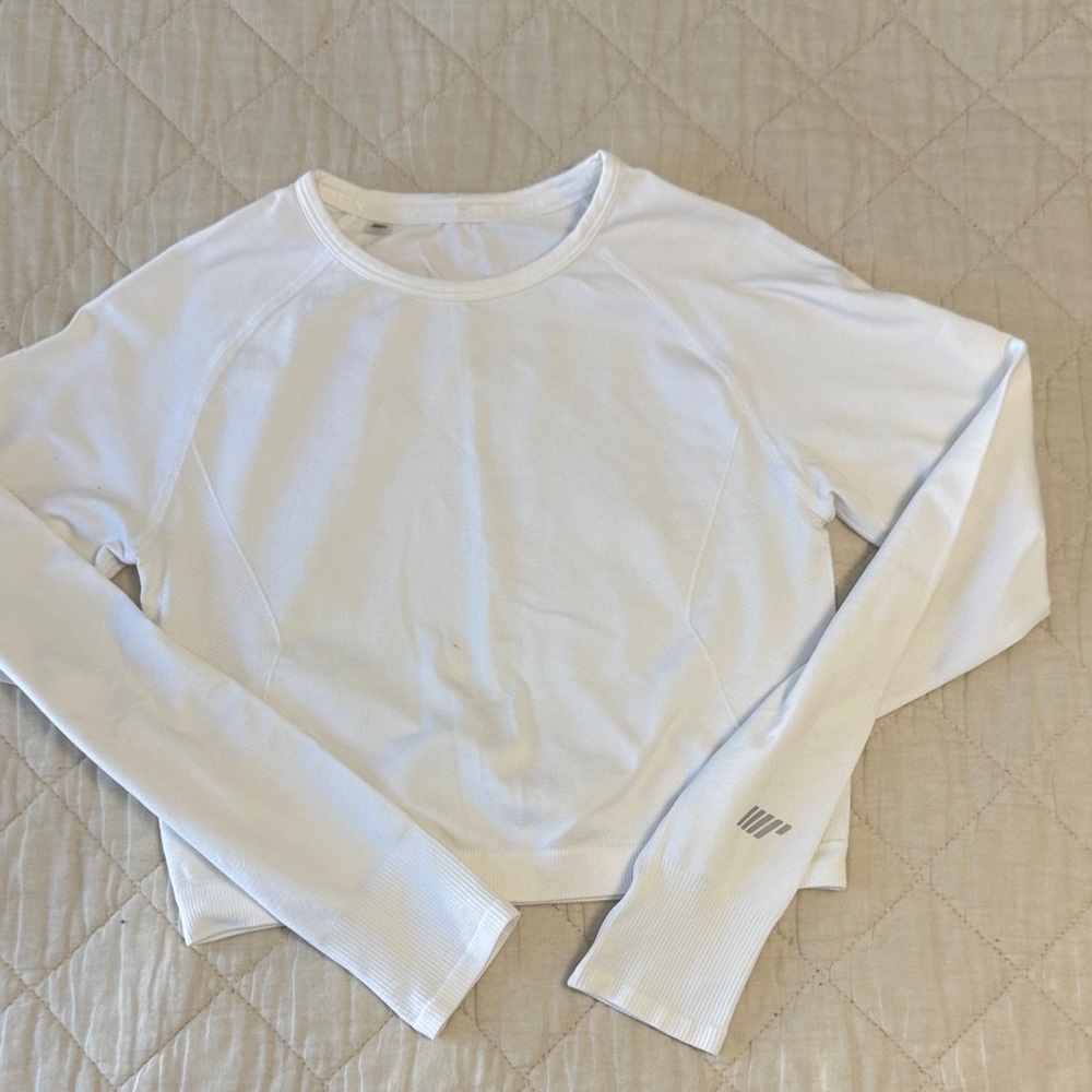 My protein 1UP seamless White Long Sleeve Athletic Top